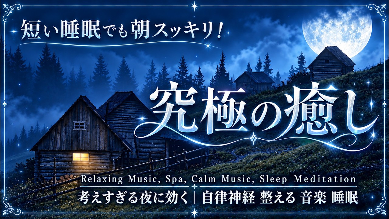 【夜中に目が覚める方へ】穏やかな眠りを朝まで支える｜深く眠れる癒しの睡眠音楽｜深い眠りへ導く睡眠音楽・睡眠用bgm 疲労回復・ストレス解消自律神経 整える 音楽 睡眠・ぐっすり眠れる・リラックス音楽