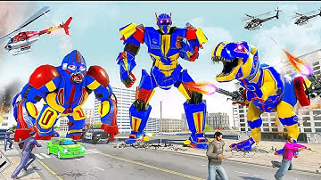 Dino Truck Robot Dinosaur Game 2021 - Android Gameplay