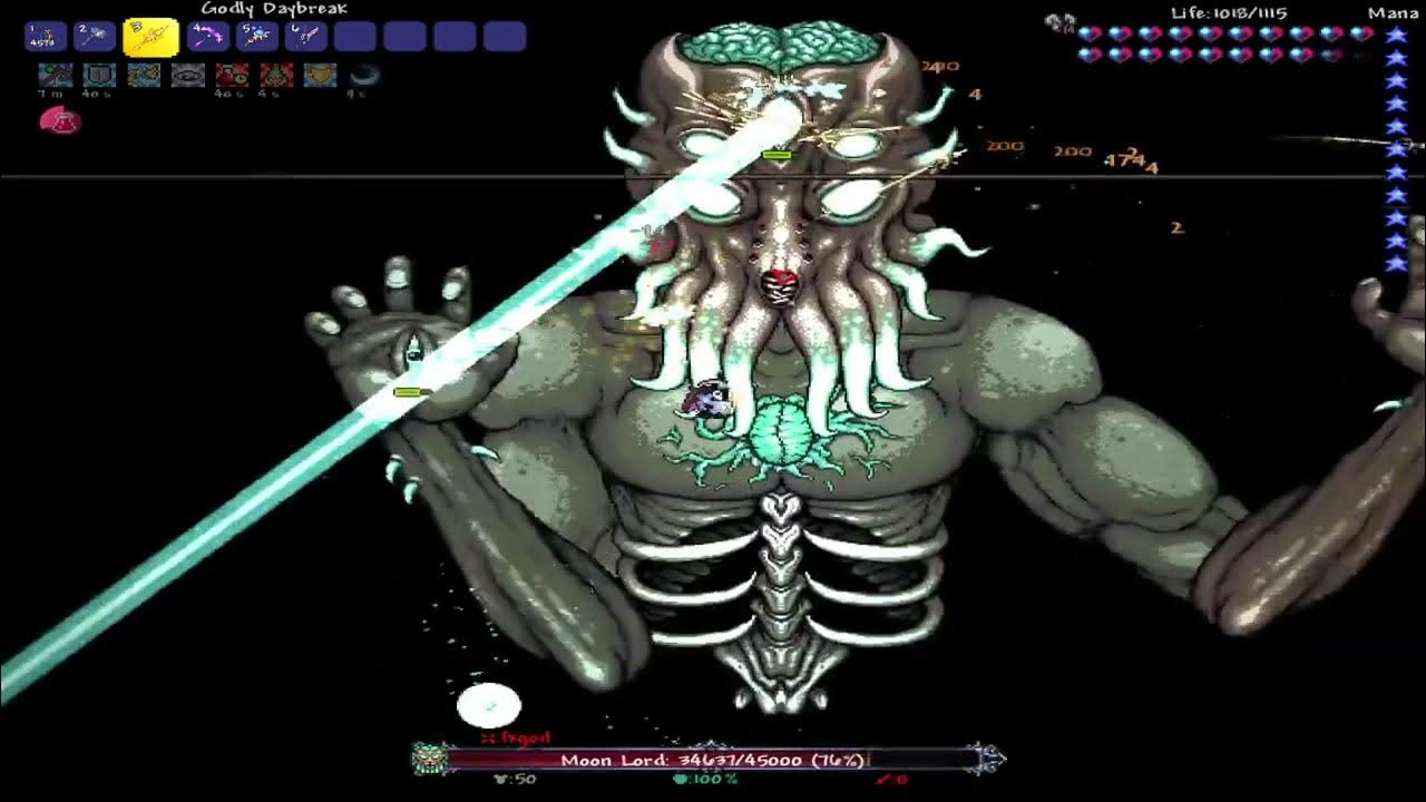 The best weapon for Moon Lord / Terraria Calamity YouTube