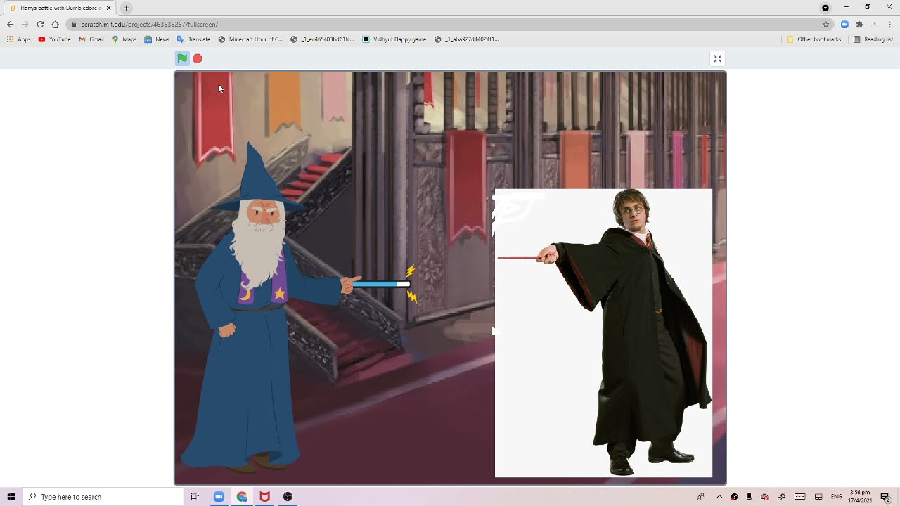Harry James Potter vs Albus Percival Wulfric Brian Dumbledore Scratch animation.