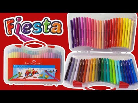 Plumones de Colores Faber Castell Fiesta Lavable 60 Pz