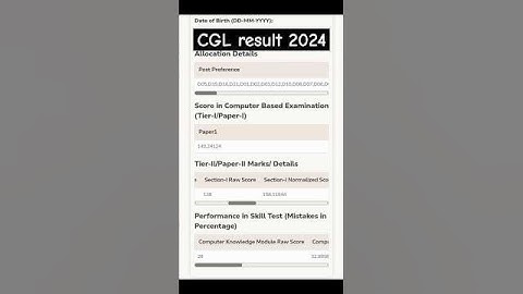 SSC CGL final result 2024 | 317.5/390 | (not selected)😞 #ssc #ssccgl #result