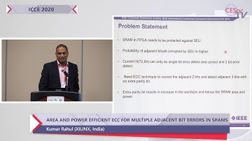 Area and Power Efficient ECC for Multiple Adjacent Bit Errors in SRAMs