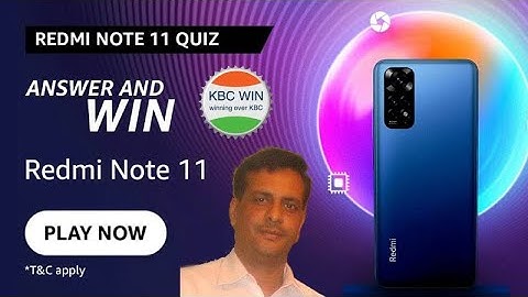AMAZON REDMI NOTE 11 QUIZ l Amazon Quiz l Amazon App Quiz l ANSWER AND WIN AMAZON  REDMI NOTE 11