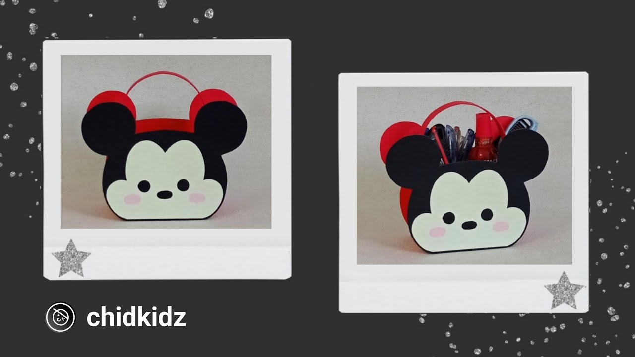 Mickey Mouse Multipurpose Bag Cardboard [ 3 Minute Craft ]