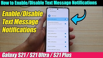 Galaxy S21/Ultra/Plus: How to Enable/Disable Text Message Notifications