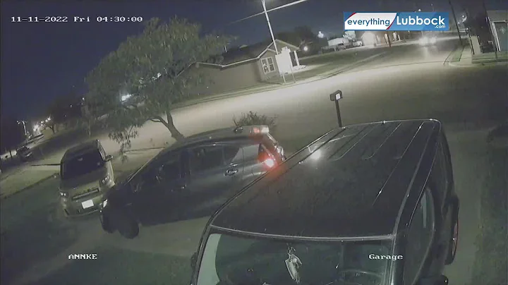 WATCH: Driver wearing reflective vest smashes into car, front of Lubbock home, then casually drives