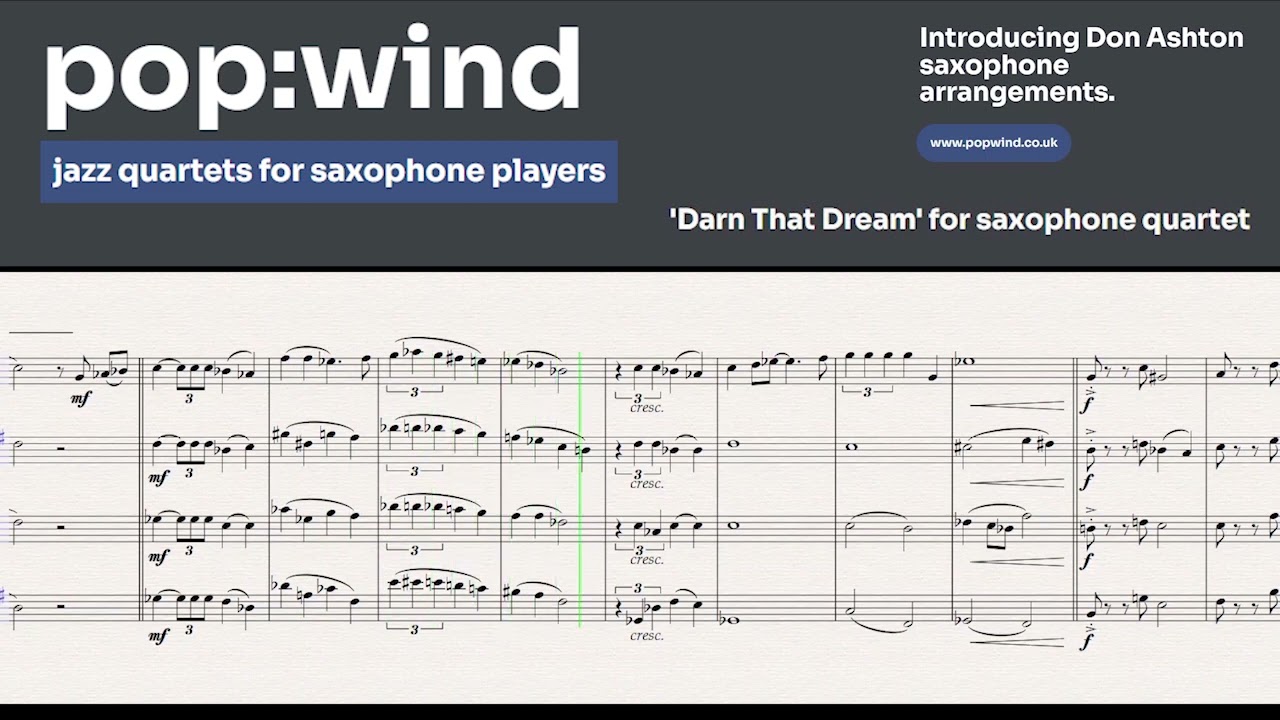 Darn That Dream - Don Ashton arrangement for saxophone quartet