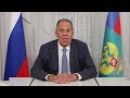 Видеообращение С.Лаврова к участникам семинара по выполнению обязательств в рамках КБТО