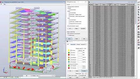 Robot Structural Analysis Professional 2023: Gravity analysis with Load Takedown Method