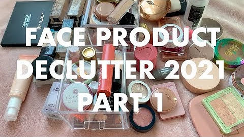 FACE PRODUCT COLLECTION/DECLUTTER 2021 PART 1 | primer, foundation, concealer, & powder