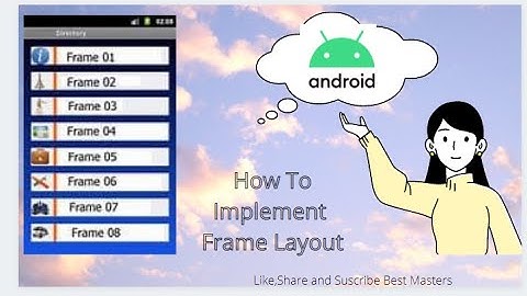 Frame layout in android//Frame layout by best masters//Frame layout//android by best masters