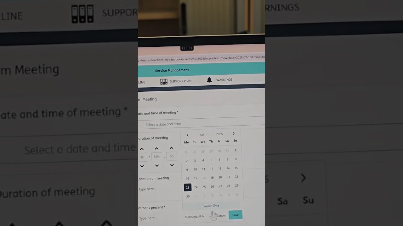 Nourish - How to change dates and times on interactions so this can sit on a specific date.