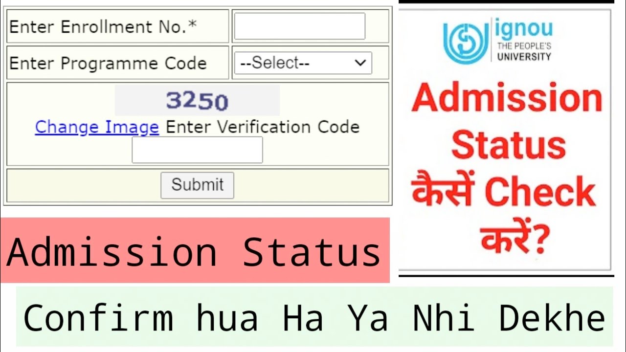 How To Check Admission Status Of Ignou 