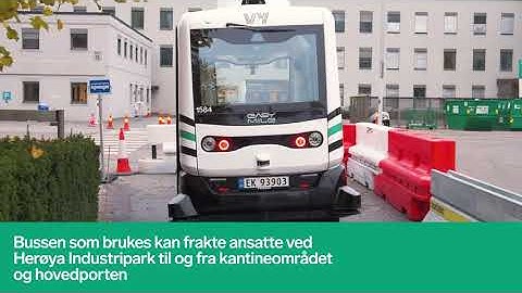 Selvkjørende buss uten operatør på Herøya