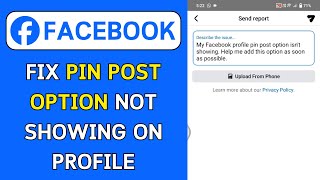 How To Fix Pin Post Option Not Showing On Facebook Profile