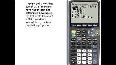 TI 83 Confidence Interval Population Proportion