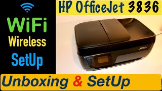 HP OfficeJet 3836 Wireless SetUp, Connect to WiFi, Install Setup Ink, Scan Alignment Page & review !