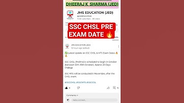 SSC CHSL PRE EXAM DATE OUT | SSC MTS 2025 EXAM DATE #sscexam #ssc #sscmts #ssccgl #sscchsl #cgl2025