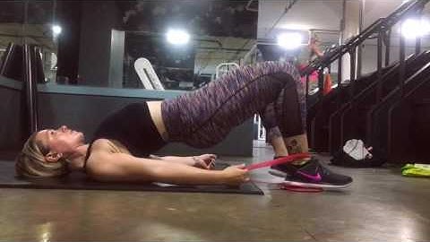 Banded Slider Glute Bridge Hamstring Curl