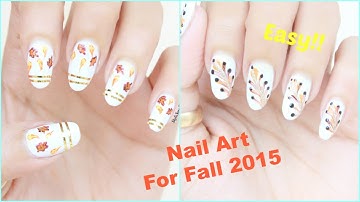 2 Easy Nail Art for Fall | Autumn Nail Art Tutorial