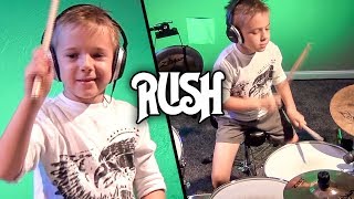 Fly By Night - RUSH (6 year old Drummer)