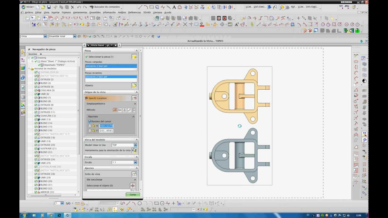 Grueso de lineas de plano NX YouTube