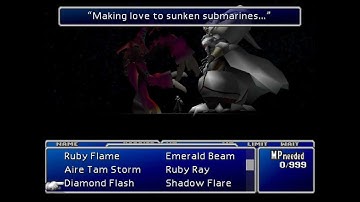 Final Fantasy VII Ruby and Diamond Weapon beating Sephiroth - Dawn of the Gods IV