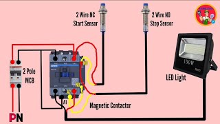 2 wire proximity sensor with magnetic contactor