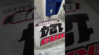 Custome embroidery logo for car racing team. Brother Vr