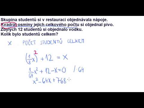 Jak sestavit kvadratickou rovnici ze slovní úlohy? Level 2 . www.pochopitelnamatematika.cz
