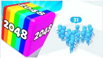 Jelly Run 2048 VS Count Masters | All Levels Gameplay | Android, iOS | Satisfying Mobile Games