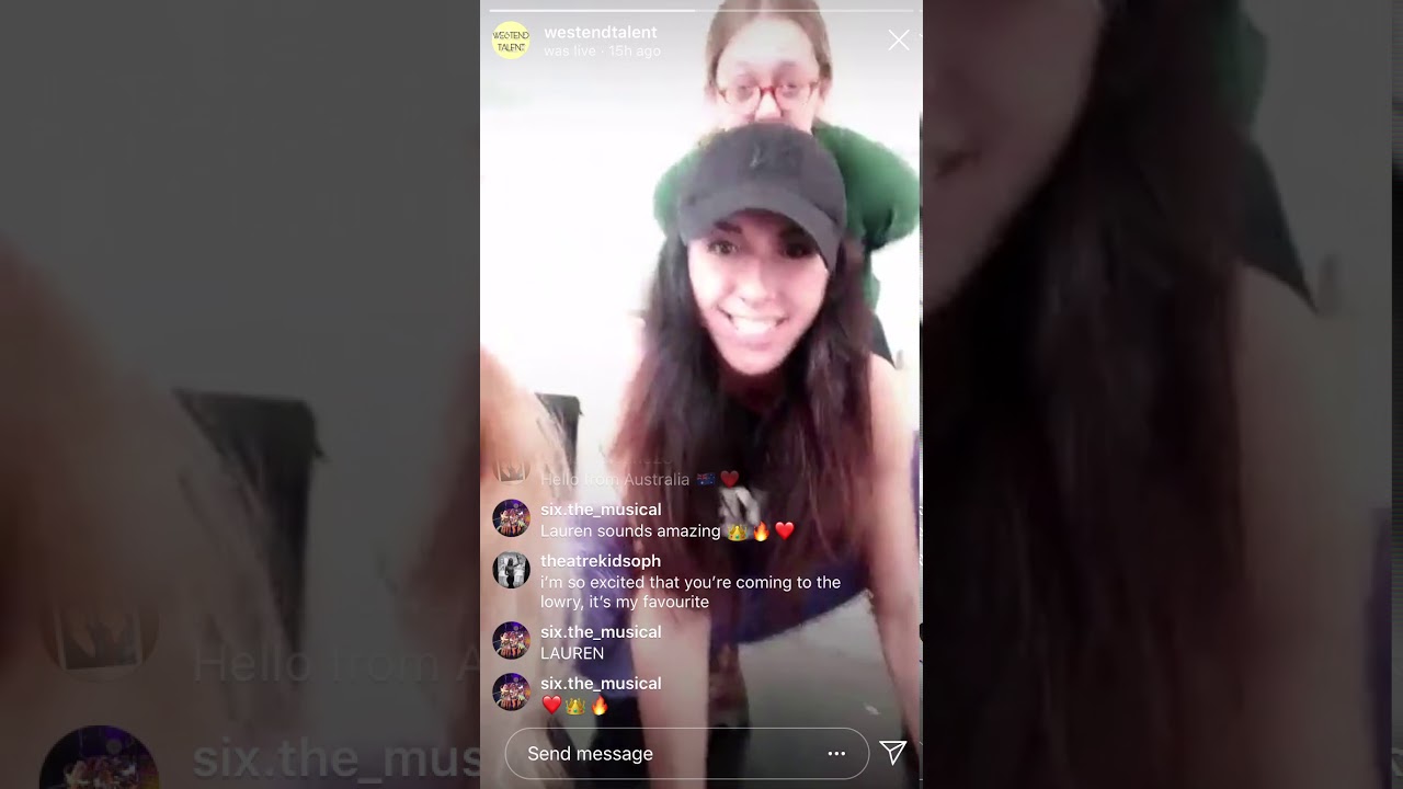 Jennifer Caldwell full Instagram live with the Six Uk Tour Queens
