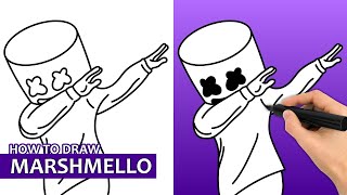 How To Draw Marshmello (Easy Drawing Tutorial)