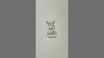 Sub Request 34: How to Draw Cute Dog 🐶 🦴#easy #cute #drawing #tutorial #art #fypシ
