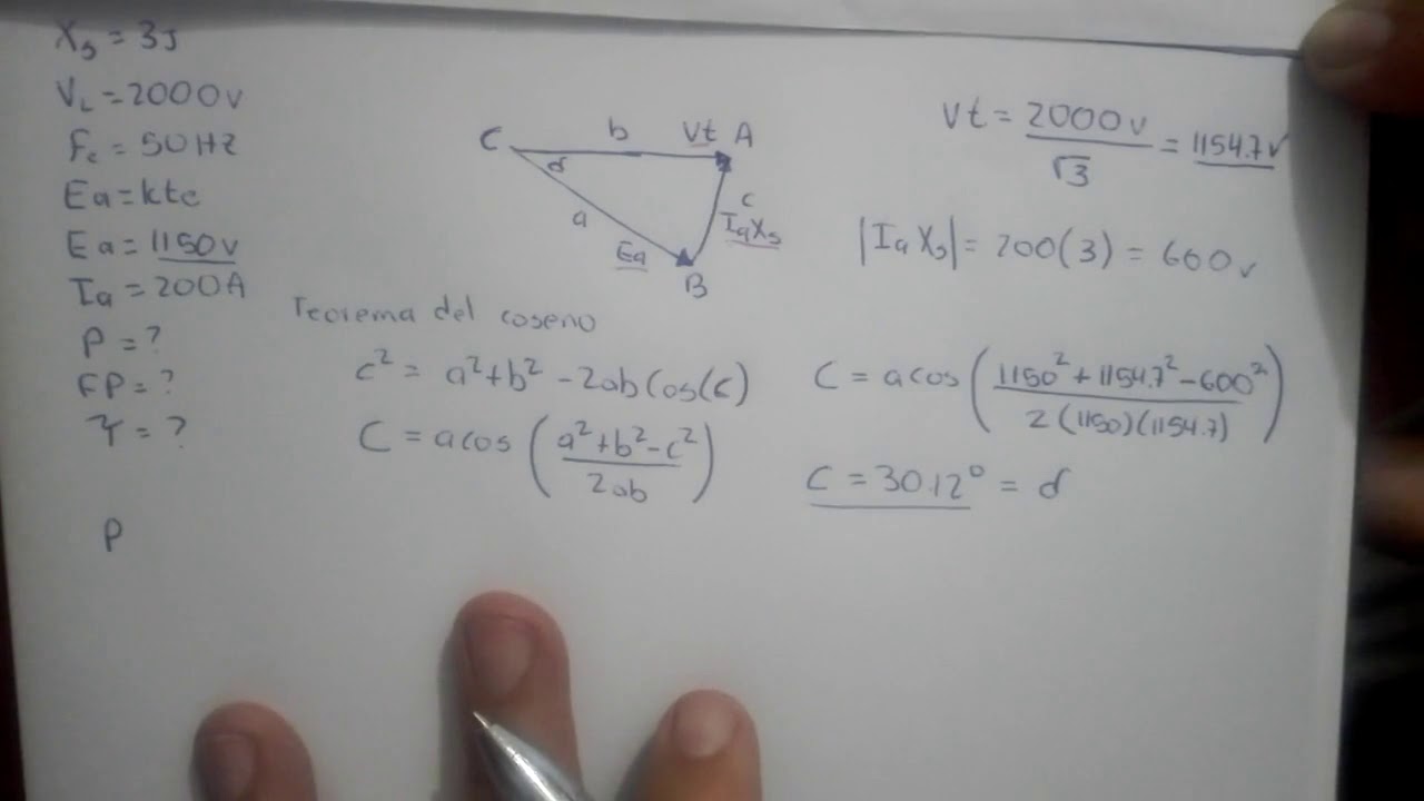 Motor sincrónico. Ejercicio 1.
