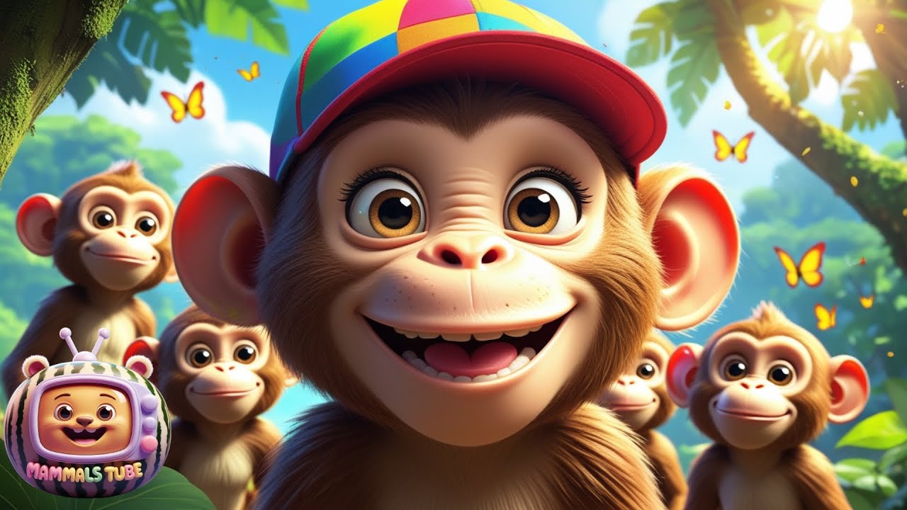 The Monkey and the Cap Seller | Funny Kids Rhyme | 3D Animated Cartoon Song @mammalstube