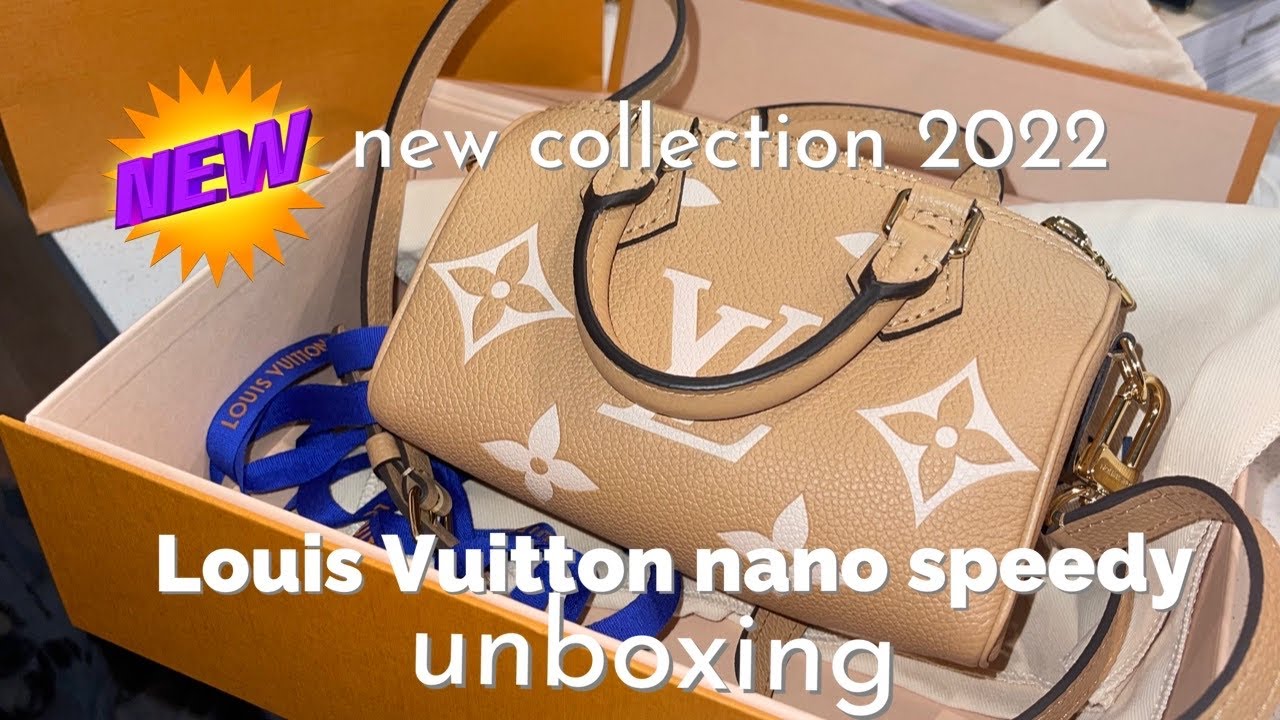 Louis Vuitton Nano Speedy (bicolour emprinte leather) and 🎁 for my sister  Double Unboxing 👜 