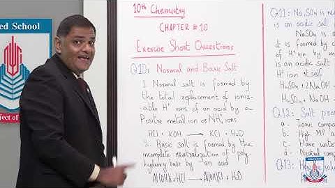 Class 10 - Chemistry - Chapter 10 - Lecture 14 Exercise Short Questions(10 to 20) - Allied Schools