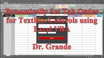 Dynamically Set Tab Order for TextBox Controls on UserForm using Excel VBA
