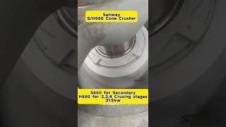Sanway H660 single-cylinder hydraulic Cone Crusher test run in our factory. IMG shows S660 & H660