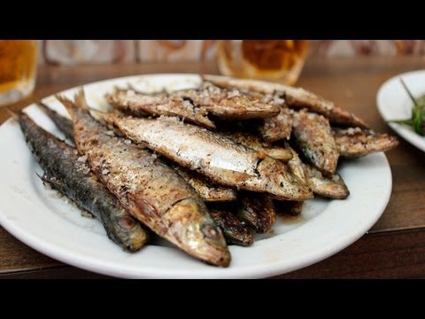 Las sardinas del bar Santurce de El Rastro (Madrid)