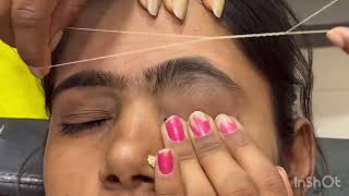 Eyebrow threading threading eyebrow threading salon salon shape threading tutorial ❤️❤️