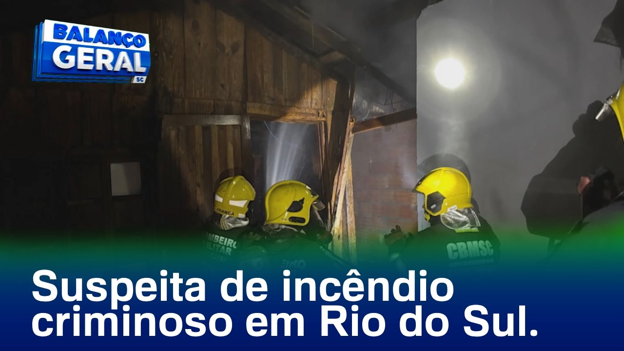 Casa destruída suspeita de incêndio criminoso em Rio do Sul