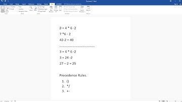 Visual Studio C# Precedence Rules