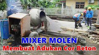 MESIN MOLEN MIXER MEMBUAT ADUKAN COR BETON