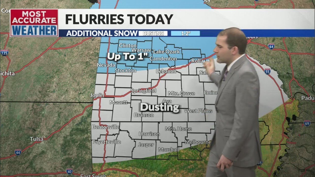 Light snow flurries today with extreme cold continuing - YouTube