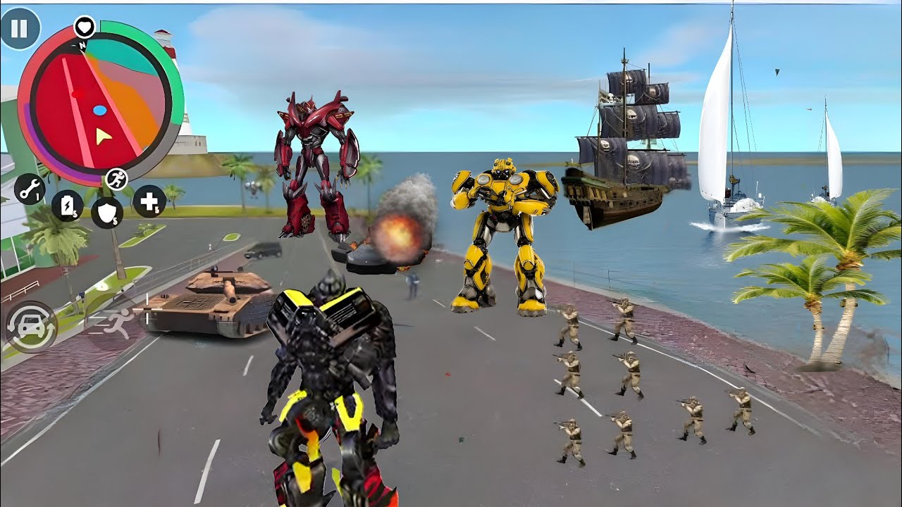 PICK-UP TRUCK ROBOT GAME - IN CRIME CITY NEW VERSION OF ROBOT GAME . #1