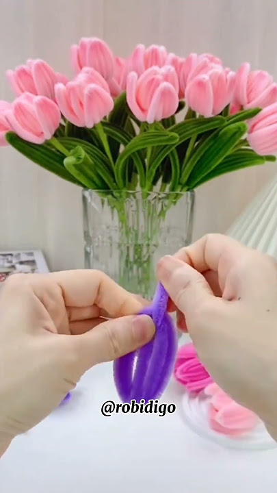 Tutorial Bunga Tulip dari Kawat Bulu Pipe Cleaner