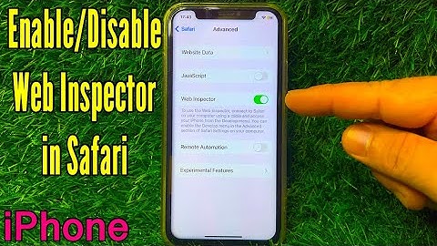 How to Enable or Disable Web Inspector in Safari on iPhone X